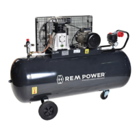 Компресор REM Power с електродвигател с ремъчна предавка 270 л, 480 л/мин, 4 к.с., 9 bar